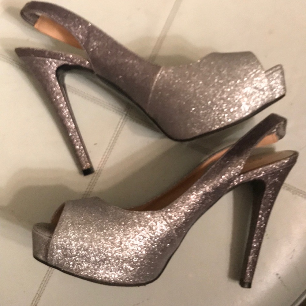 Guess Glittery Silver Ombré Stilettos 6